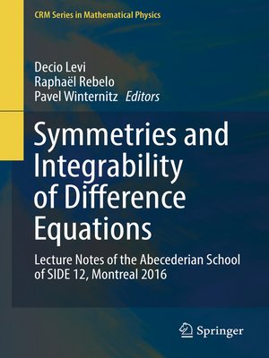 cover image of Symmetries and Integrability of Difference Equations